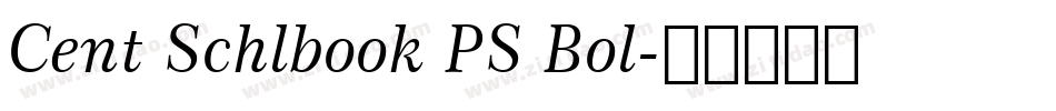 Cent Schlbook PS Bol字体转换
